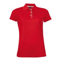 PÓLO SRA DESPORT M/CURTA PERFORMER WOMEN VERMELHO�